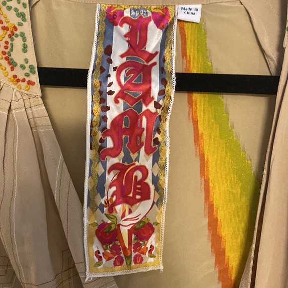 Extremely RARE Sample Sale Rasta Rainbow L.A.M.B. Silk Dress - Picture 2 of 13